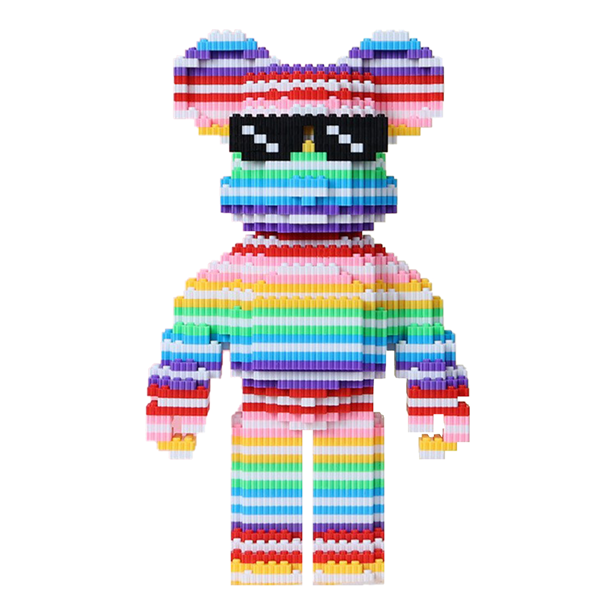 Teddy Blocks Cool Stripes Bear Micro Building Blocks Set(4180PCS)Gifts for collectors and enthusiasts