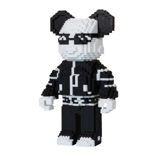 Teddy Blocks Cool Black Glasses Bear Micro Building Blocks Set（4416PCS）Gifts for collectors and enthusiasts