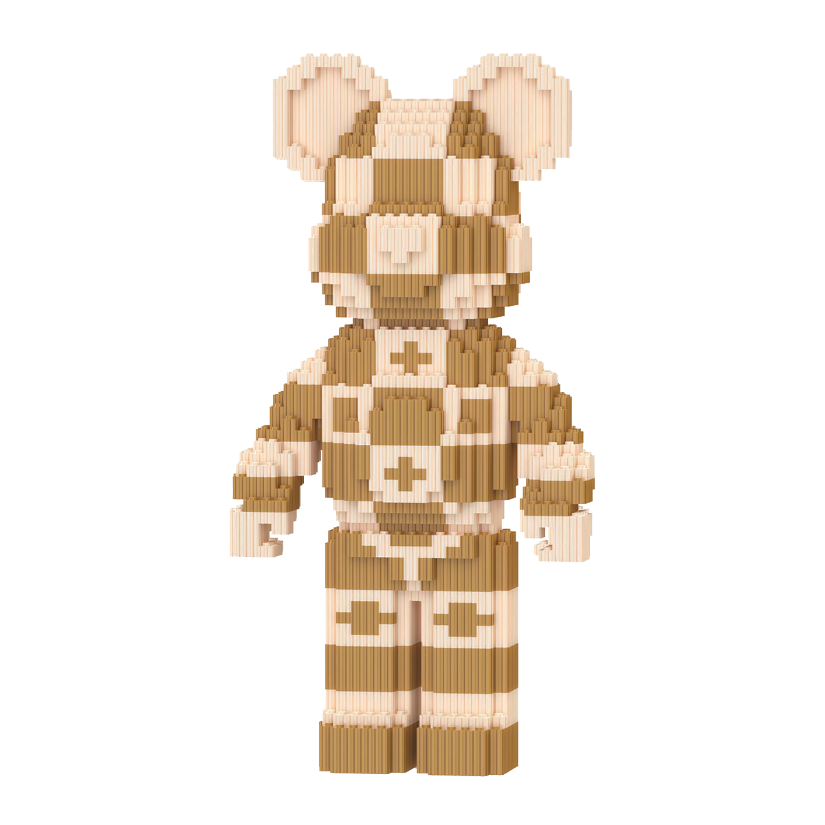 Teddy Blocks Brown Grid Bear Micro Building Blocks Set（3546PCS）Gifts for collectors and enthusiasts