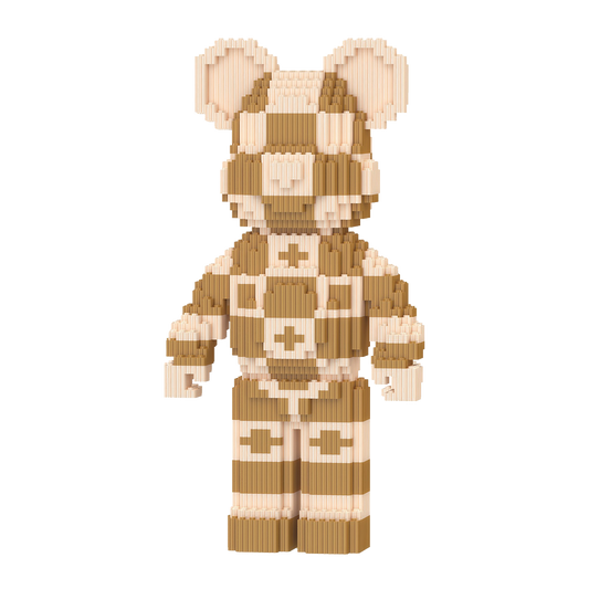 Teddy Blocks Brown Grid Bear Micro Building Blocks Set（3546PCS）Gifts for collectors and enthusiasts