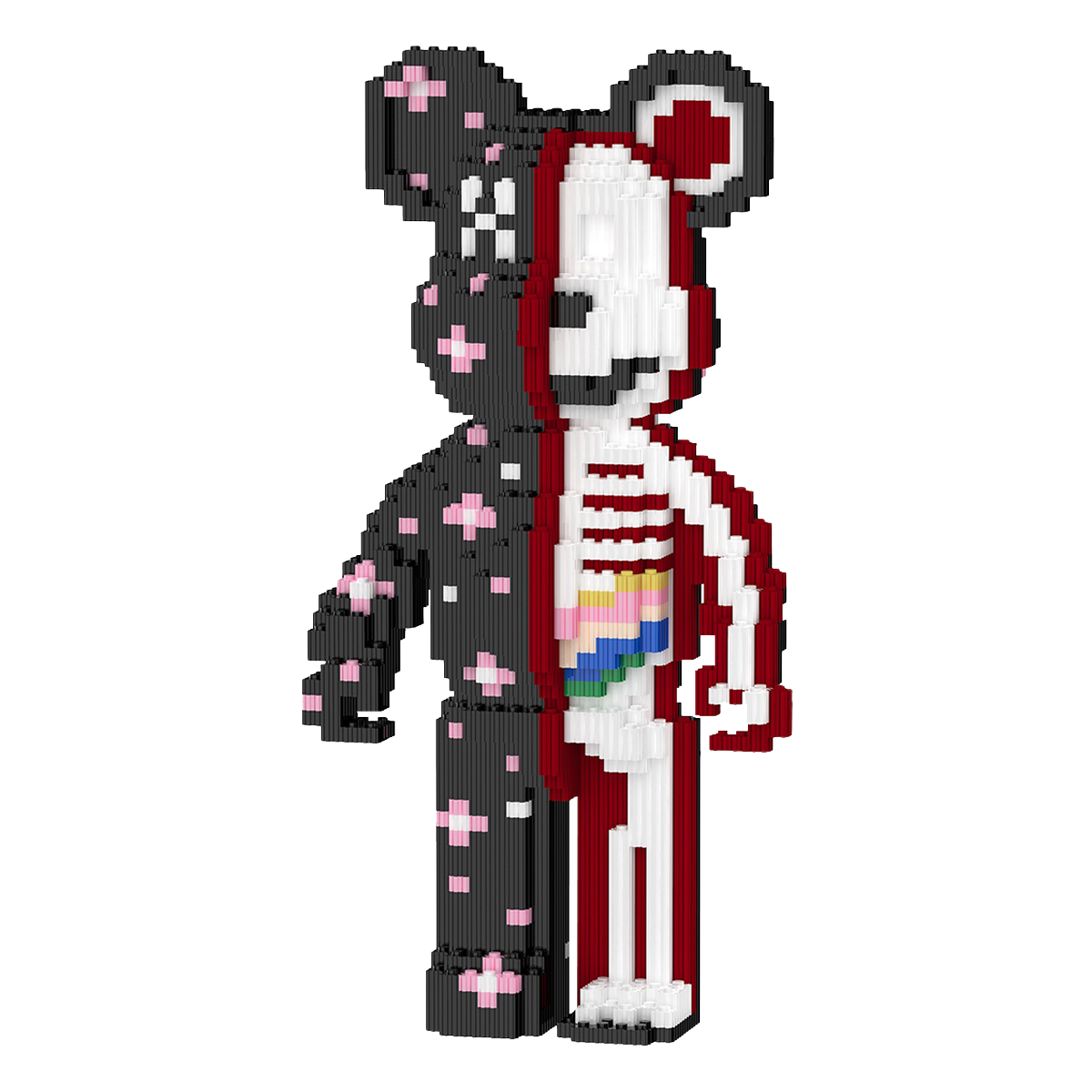 Teddy Blocks Graffiti Skeleton Bear Micro Building Blocks Set（3236PCS）Gifts for collectors and enthusiasts