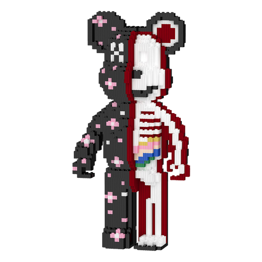 Teddy Blocks Graffiti Skeleton Bear Micro Building Blocks Set（3236PCS）Gifts for collectors and enthusiasts