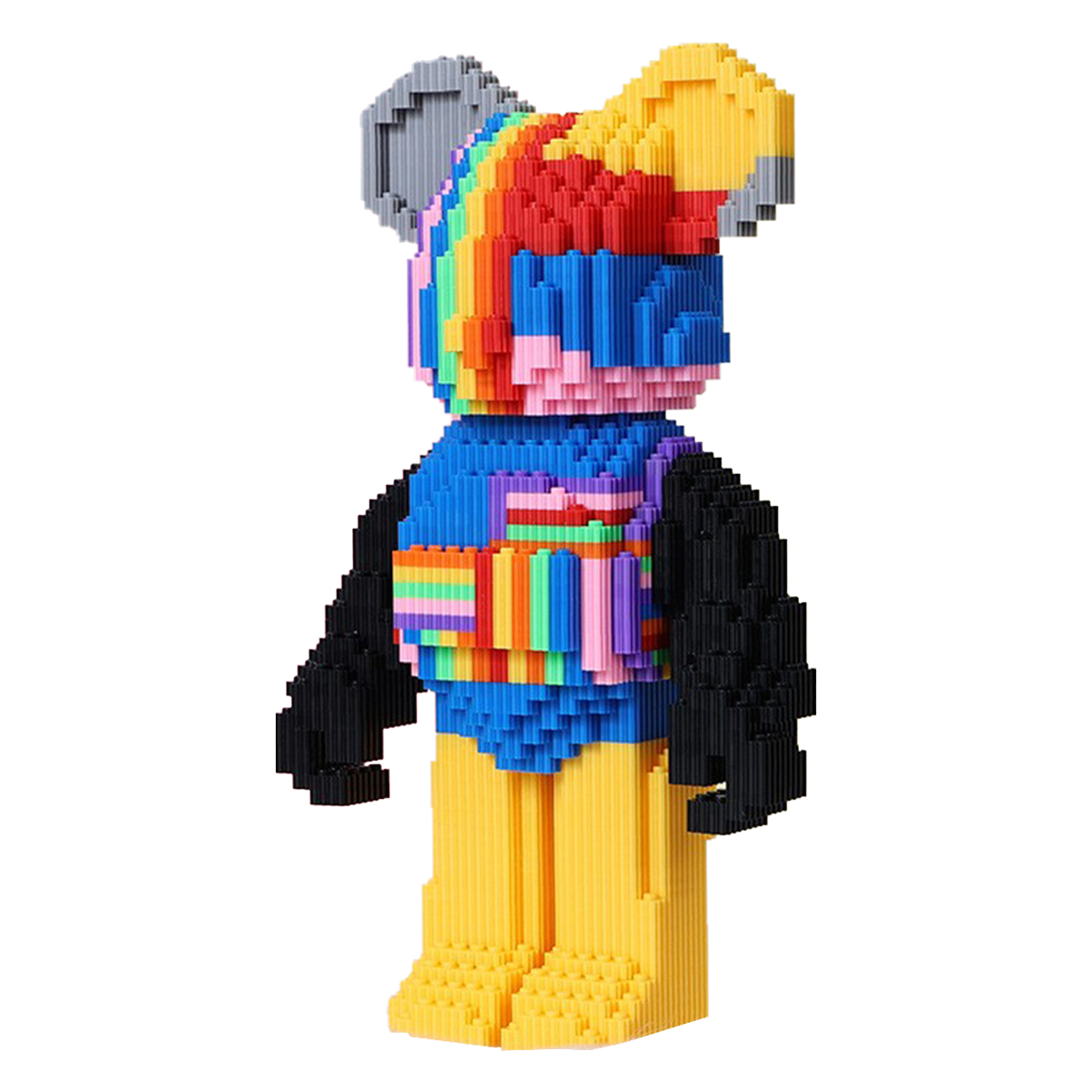 Teddy Blocks Handsome Black Arms Bear Micro Building Blocks Set（4180PCS）Gifts for collectors and enthusiasts
