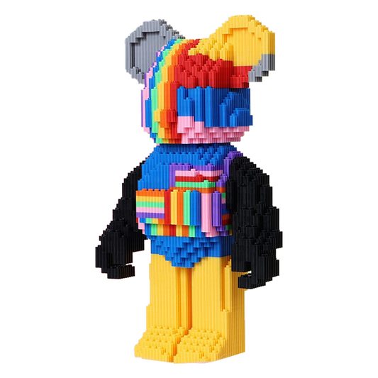 Teddy Blocks Handsome Black Arms Bear Micro Building Blocks Set（4180PCS）Gifts for collectors and enthusiasts
